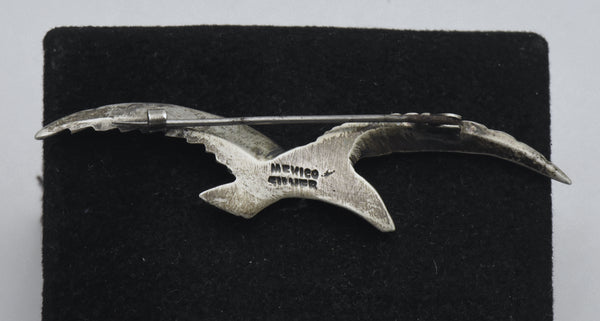 Vintage Handmade Silver Seagull Brooch