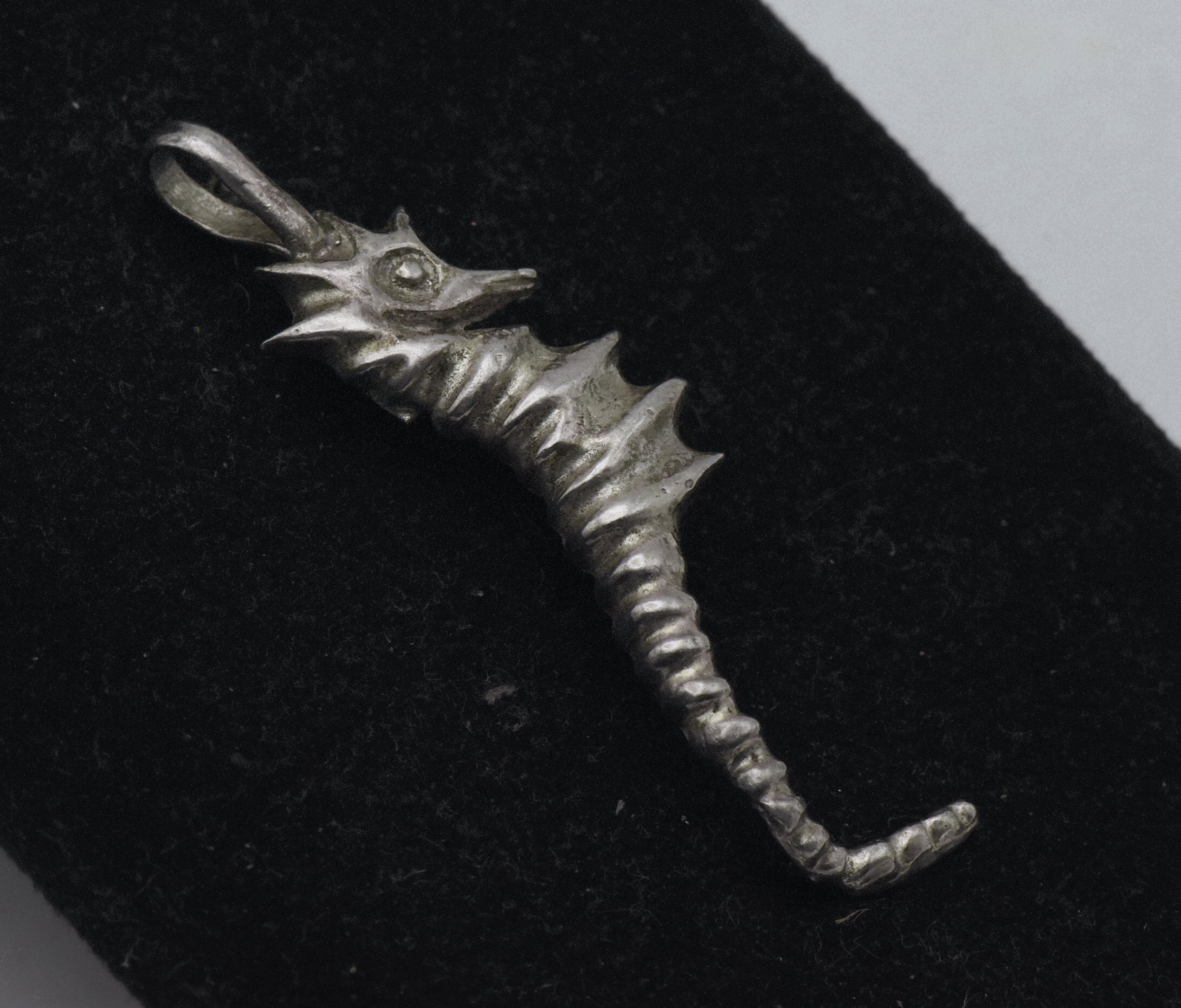 Vintage Sterling Silver Seahorse Pendant