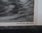 Vintage WWII Art Lithograph "The Hard Way" by Fred Shane