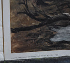 Vintage WWII Art Lithograph "The Hard Way" by Fred Shane