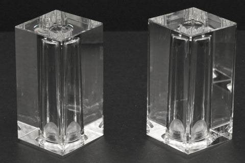 Oleg Cassini - Crystal Glass Salt and Pepper Shaker Set in Original Box