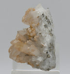 Siderite on Quartz Crystal Cluster Mineral Specimen - Romania