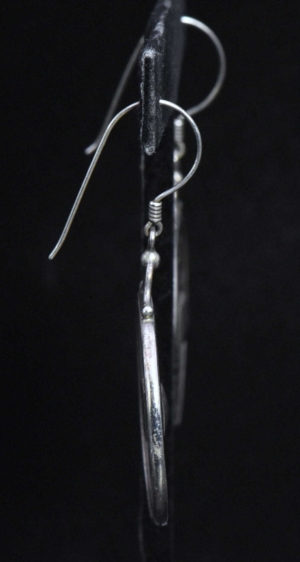 Sajen - Mother of Pearl and Sterling Silver Chinese Coin Dangle Earrings