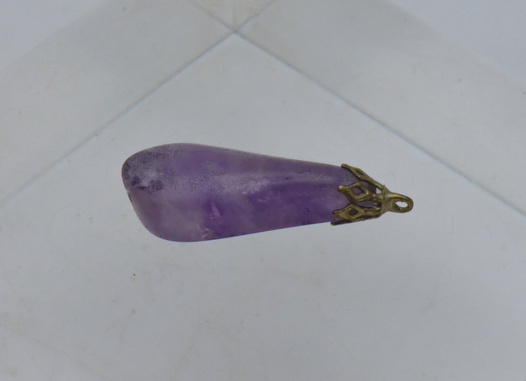 Vintage Tumbled Amethyst Pendant