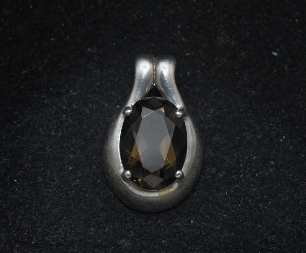 Kabana - Vintage Smoky Quartz Sterling Silver Pendant