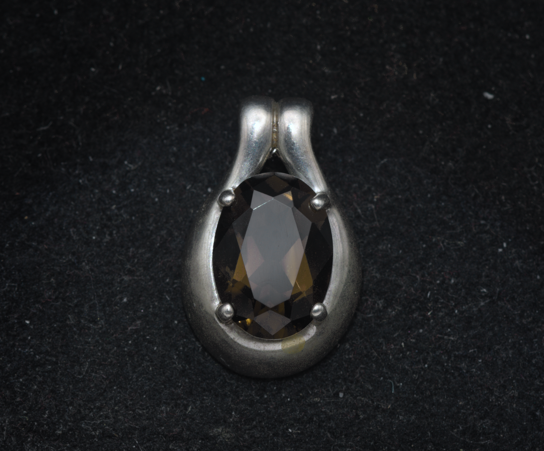 Kabana - Vintage Smoky Quartz Sterling Silver Pendant