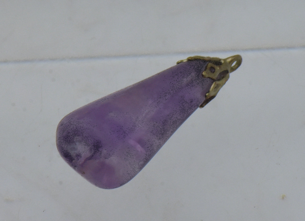 Vintage Tumbled Amethyst Pendant