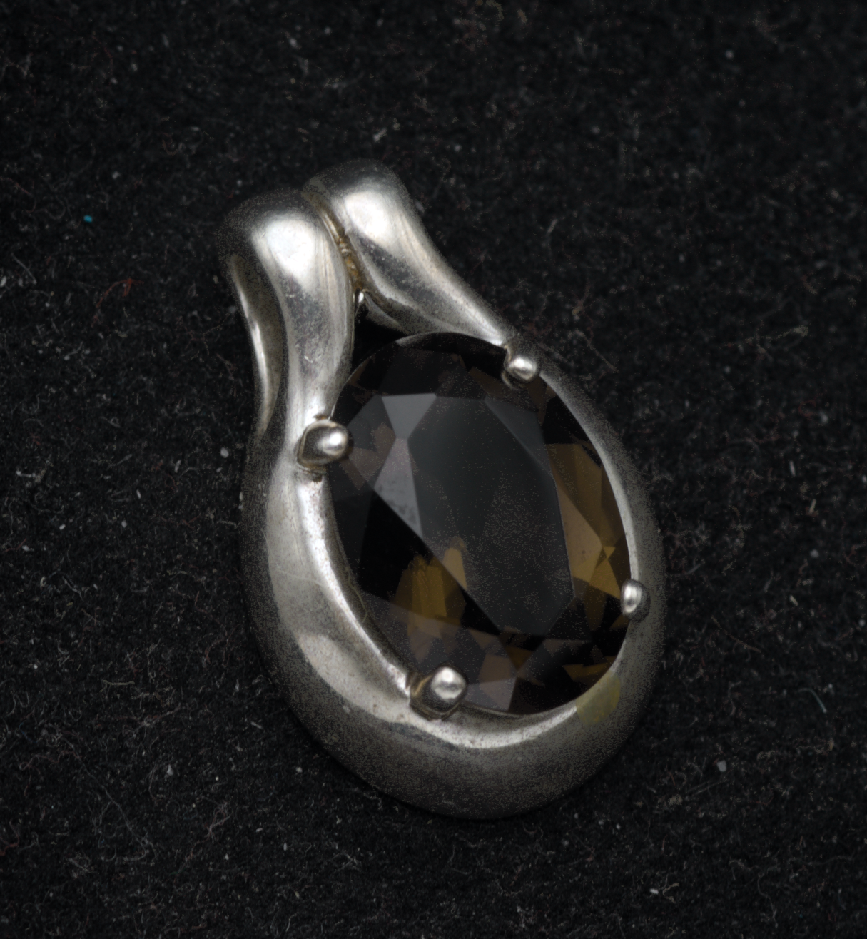 Kabana - Vintage Smoky Quartz Sterling Silver Pendant