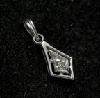 Vintage 14k White Gold and Diamond Tiny Pendant