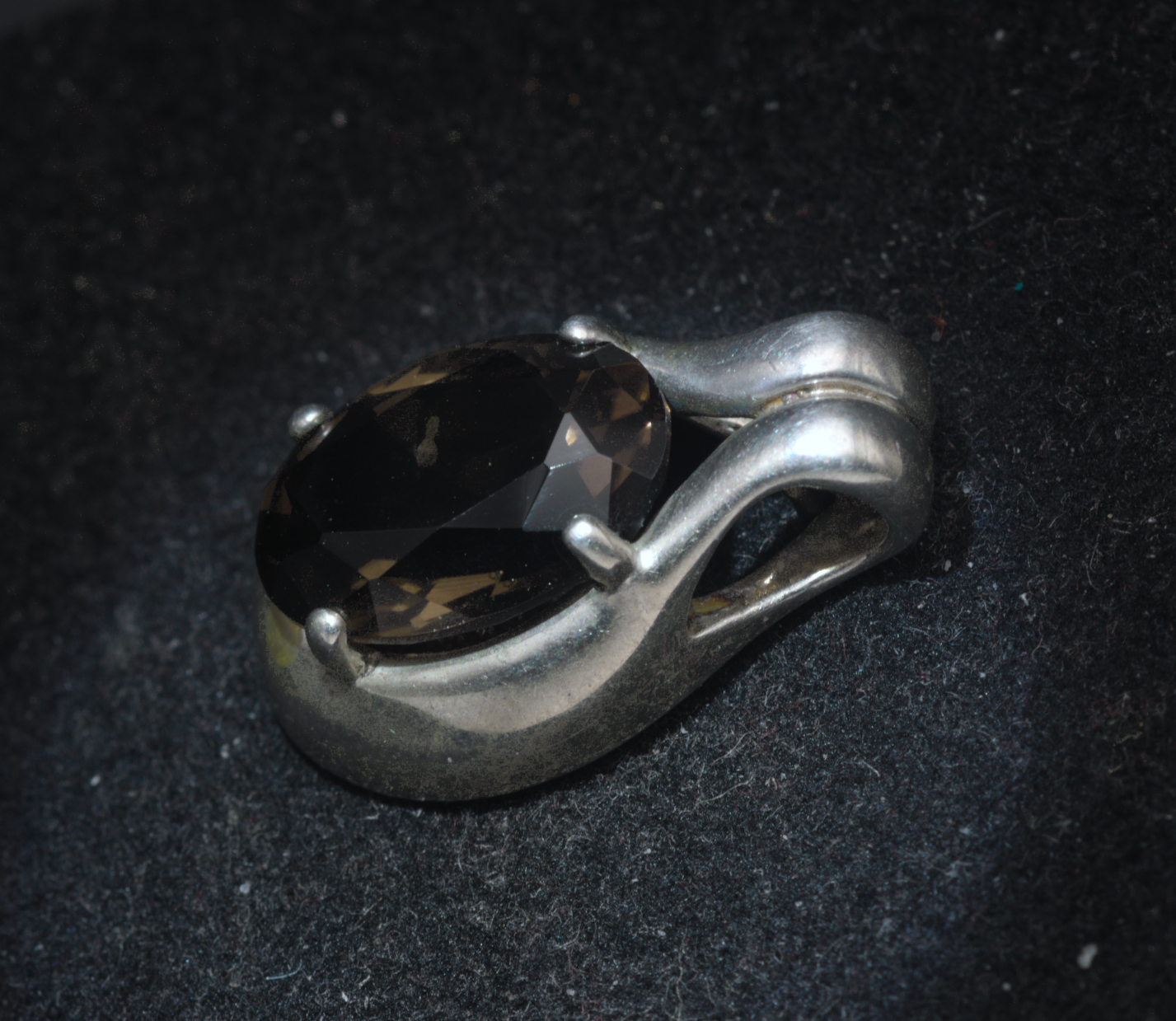 Kabana - Vintage Smoky Quartz Sterling Silver Pendant