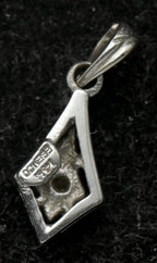 Vintage 14k White Gold and Diamond Tiny Pendant