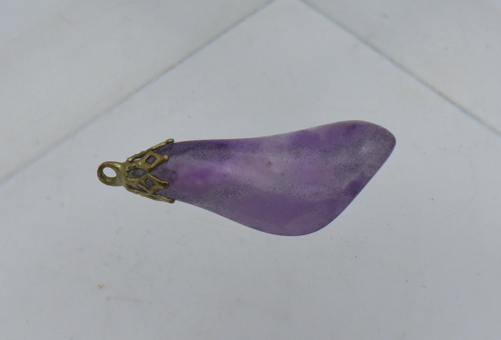 Vintage Tumbled Amethyst Pendant