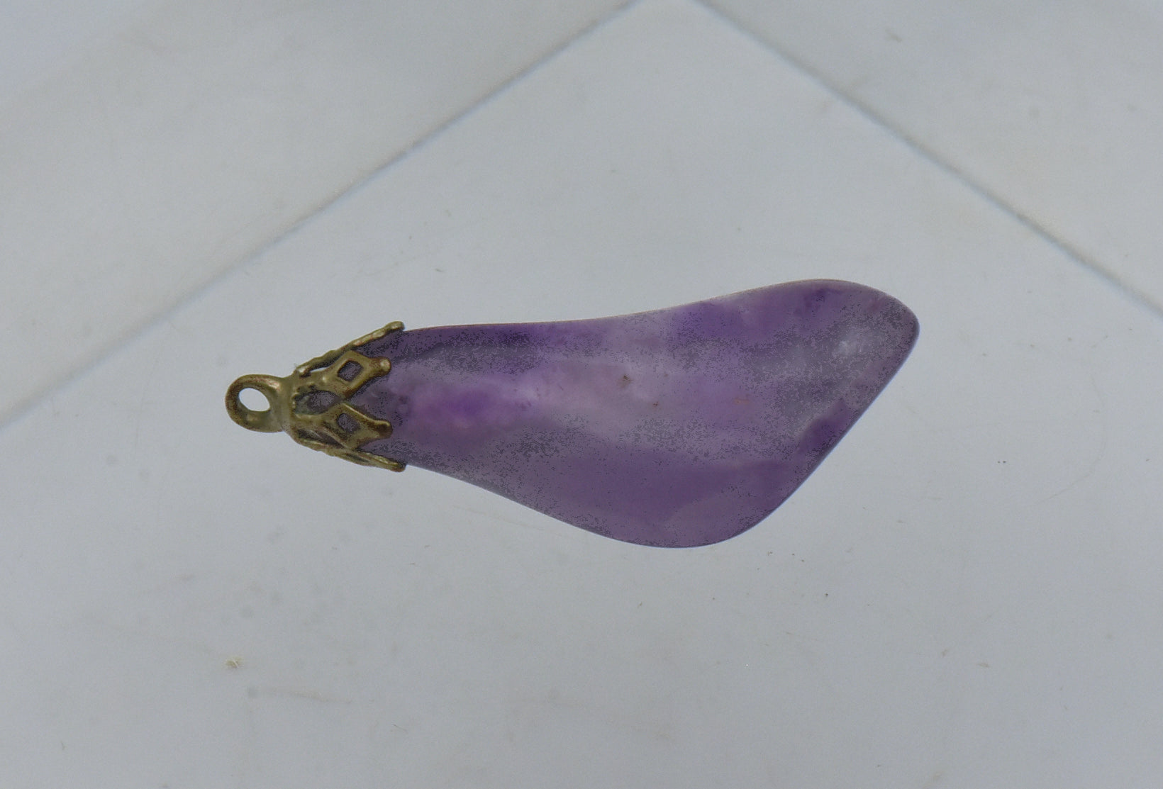 Vintage Tumbled Amethyst Pendant