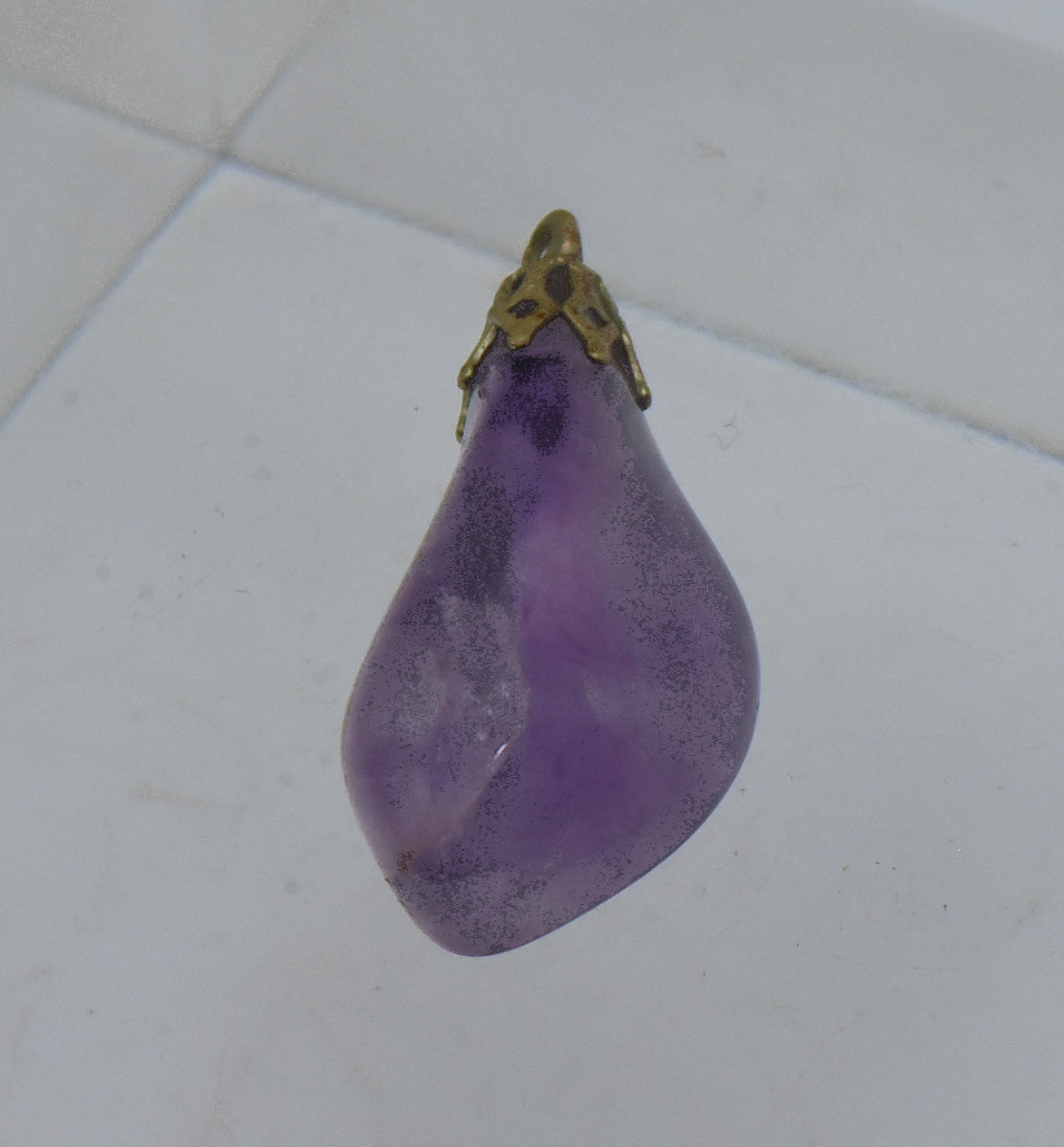 Vintage Tumbled Amethyst Pendant