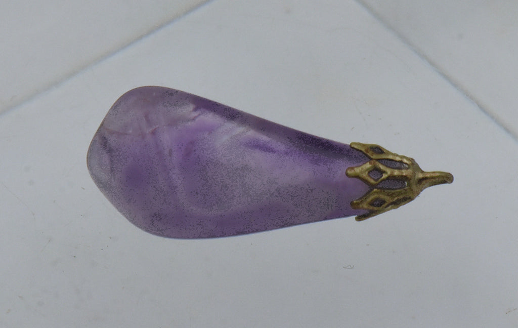 Vintage Tumbled Amethyst Pendant
