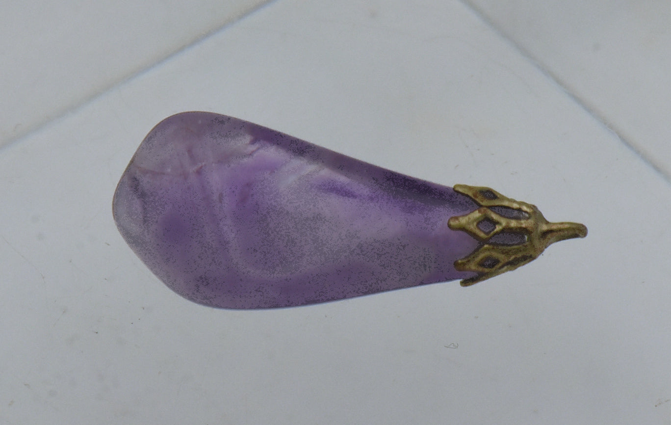 Vintage Tumbled Amethyst Pendant