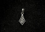 Vintage 14k White Gold and Diamond Tiny Pendant
