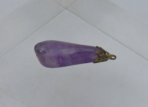 Vintage Tumbled Amethyst Pendant