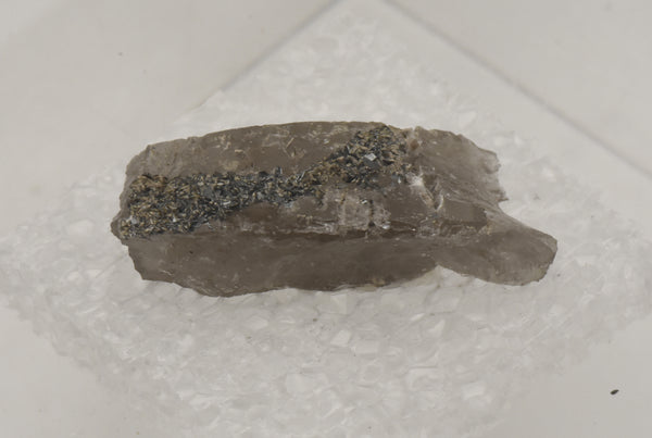 Hematite on Smoky Quartz Thumbnail Specimen - Nevada