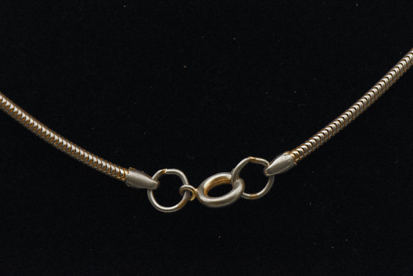 Vintage Metal Snake Link Chain Necklace - 15.25"