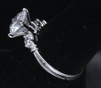 Diamonique - Sterling Silver Cubic Zirconia Ring - Size 6.25
