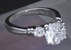 Diamonique - Sterling Silver Cubic Zirconia Ring - Size 6.25