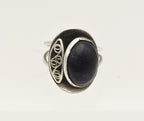 Vintage Handmade Sodalite and Sterling Silver Adjustable Ring