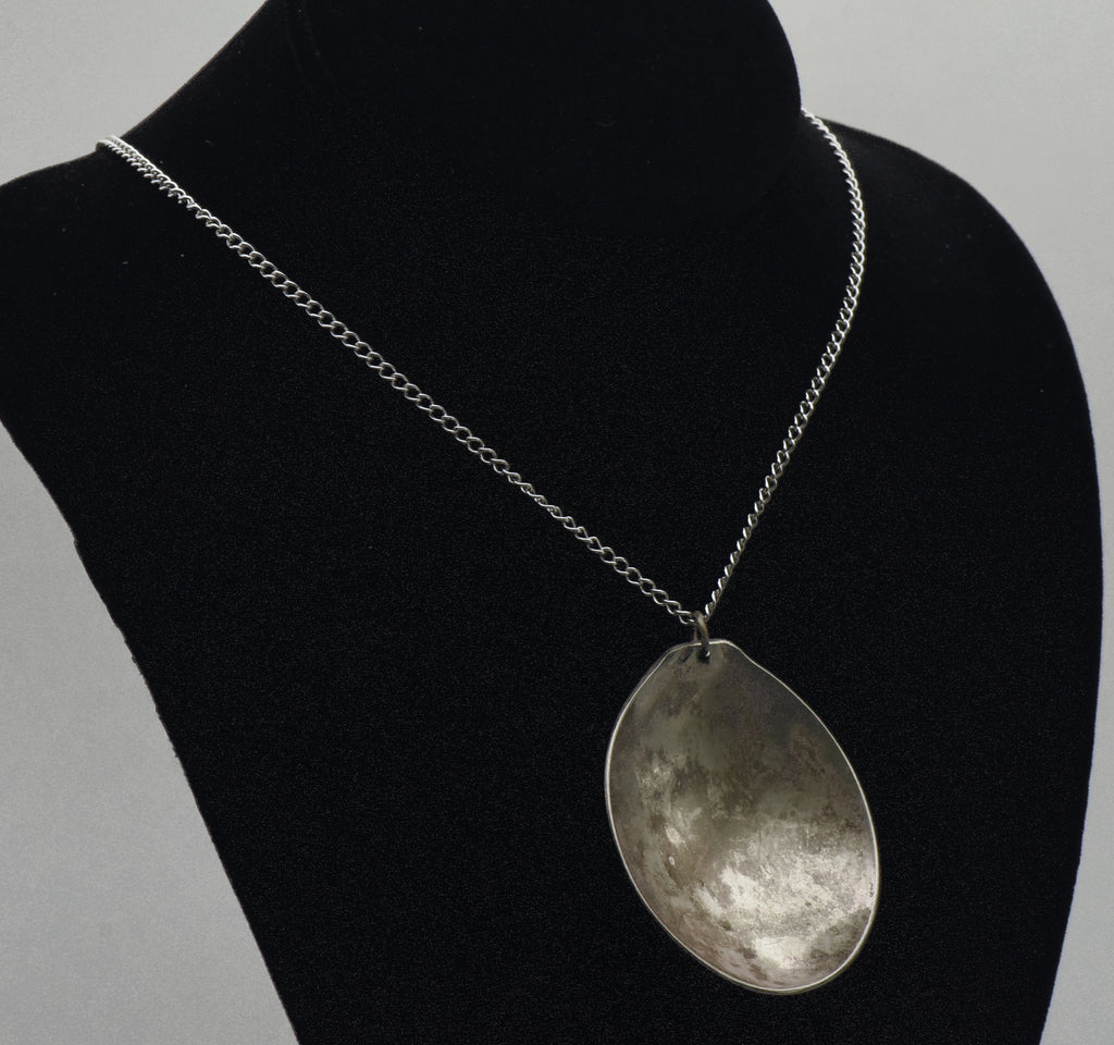 Vintage Sterling Silver Spoon Pendant on Chain Necklace - 24"