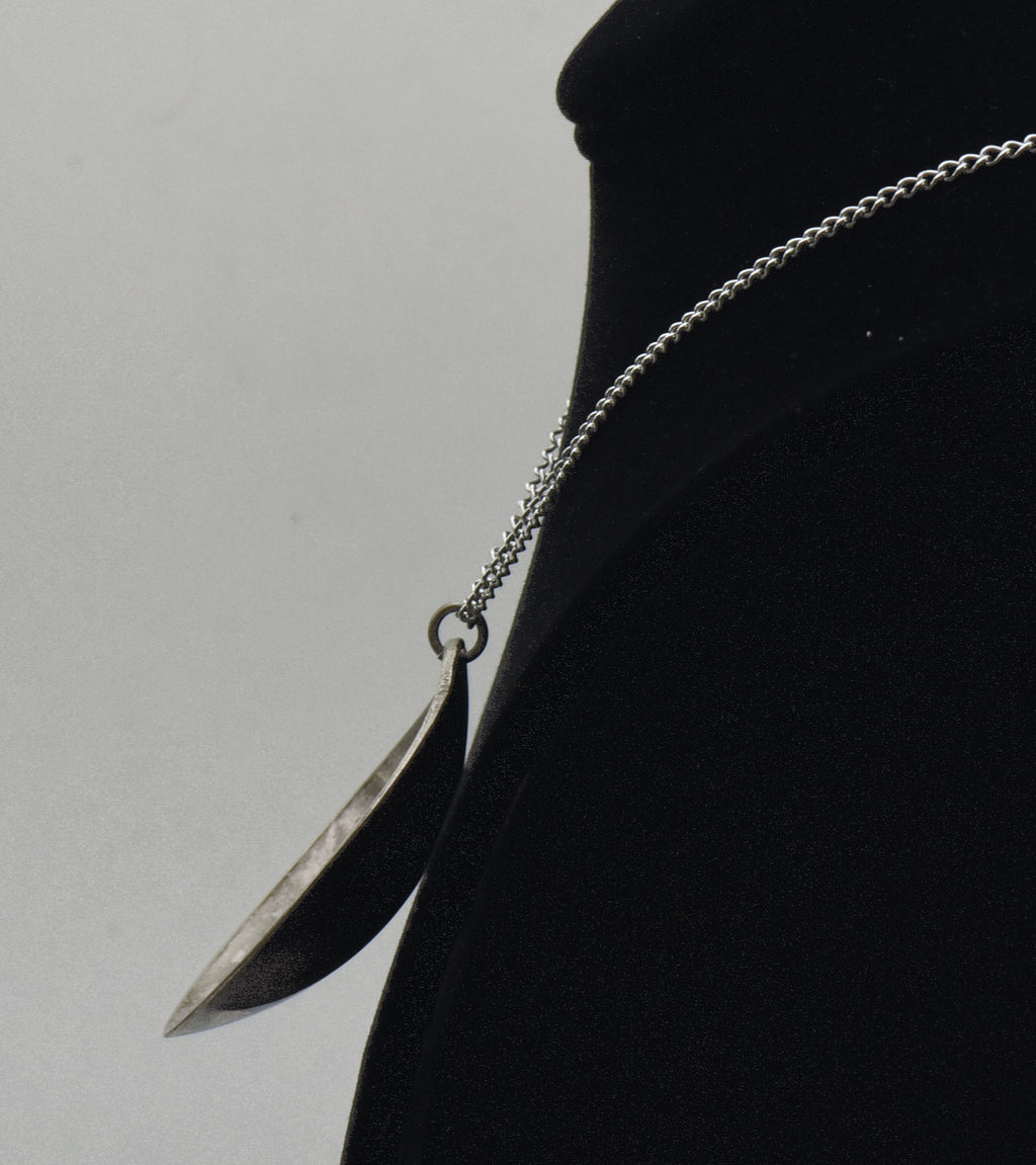 Vintage Sterling Silver Spoon Pendant on Chain Necklace - 24"