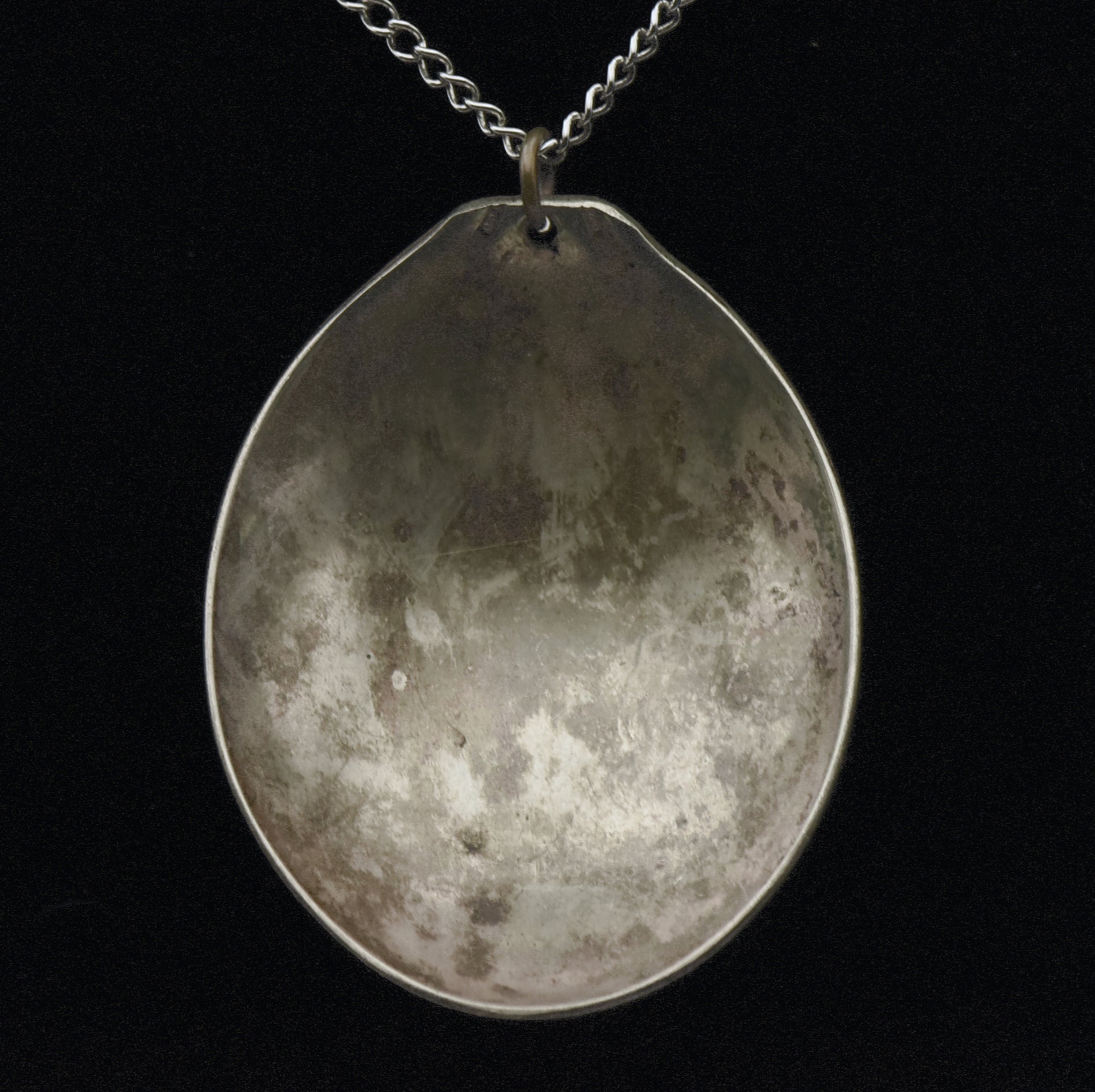 Vintage Sterling Silver Spoon Pendant on Chain Necklace - 24"