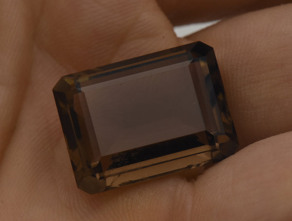 Smoky Quartz 21ct Emerald Cut Loose Gemstone