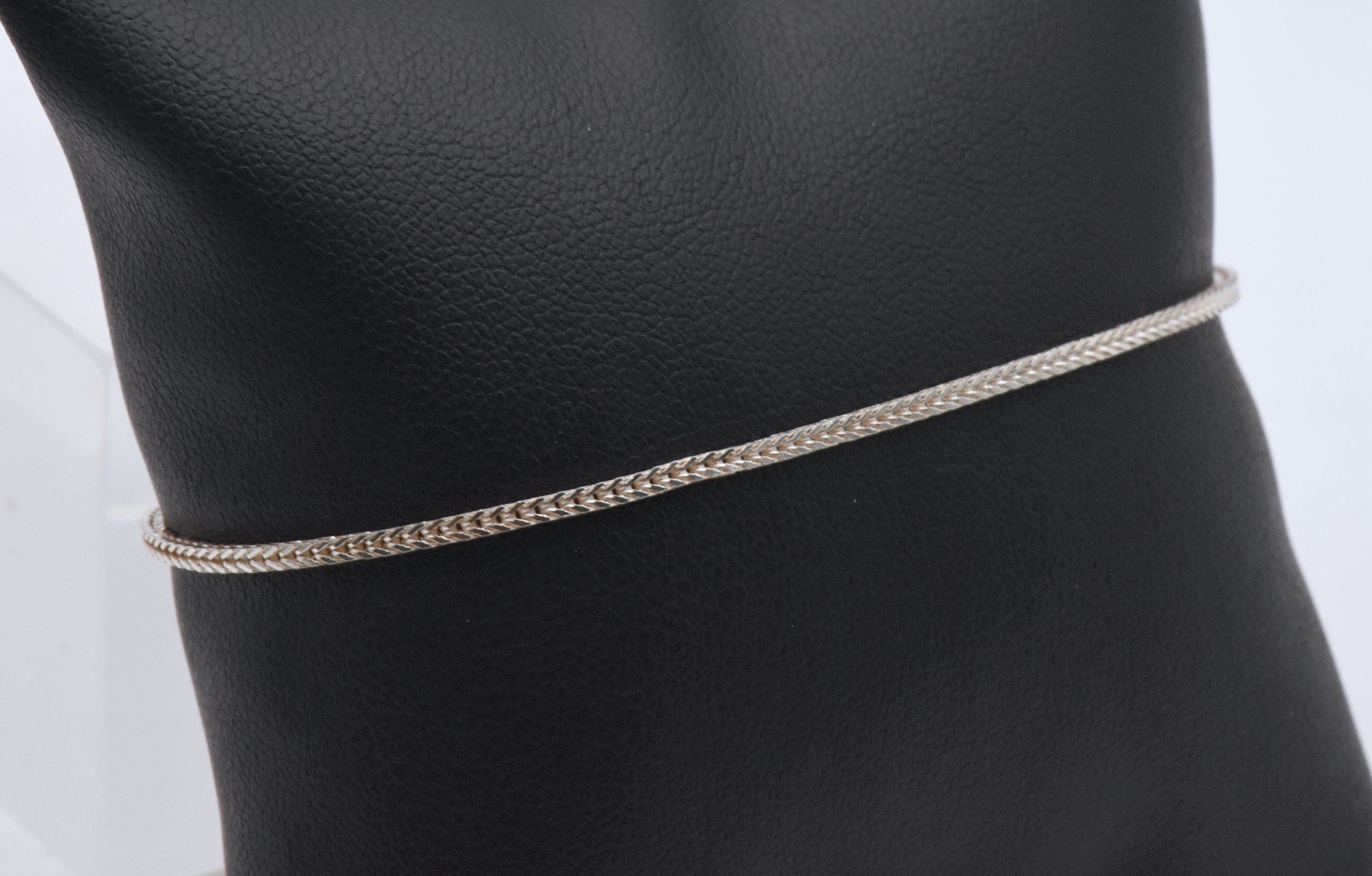 Vintage Sterling Silver Squared Mesh Chain Bracelet - 7.5"