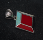 Vintage Sterling Silver Inlaid Mother of Pearl Pendant