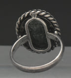 Vintage Seraphinite and Sterling Silver Handmade Ring - Size 7.75