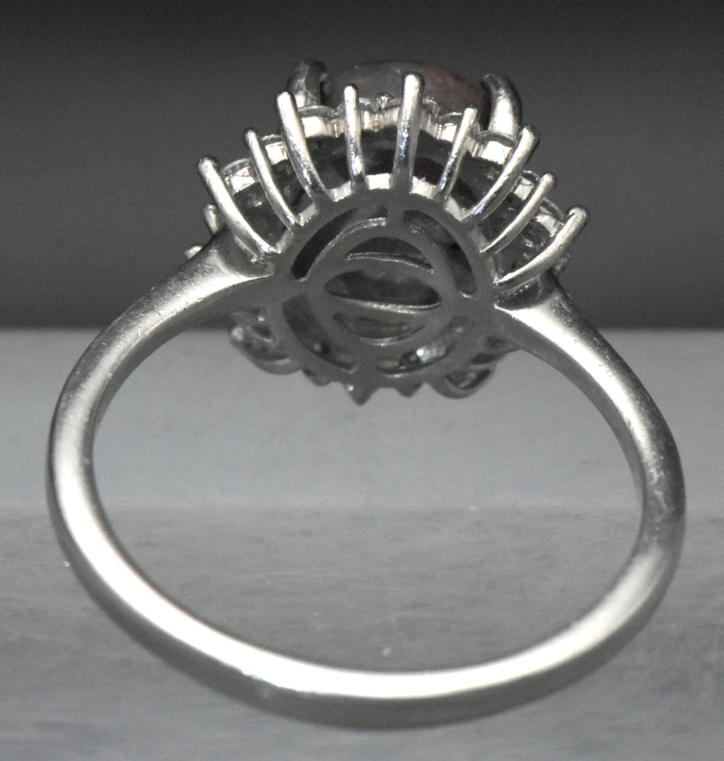 Vintage Star Sapphire/Ruby Sterling Silver Ring - Size 10