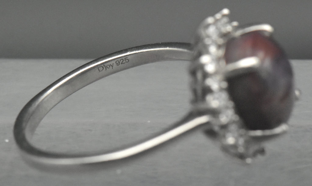 Vintage Star Sapphire/Ruby Sterling Silver Ring - Size 10