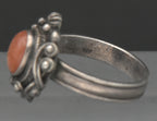 Vintage Handmade Sunstone Sterling Silver Ring - Size 7.5