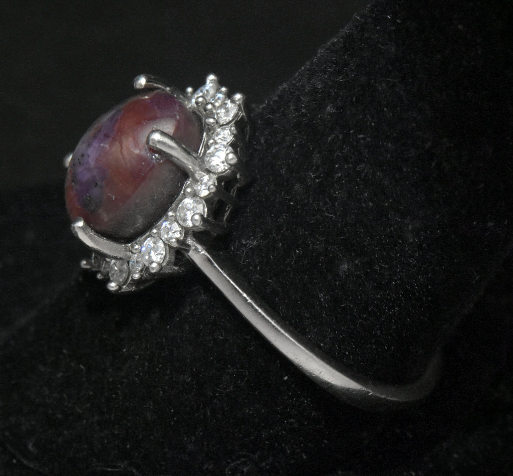 Vintage Star Sapphire/Ruby Sterling Silver Ring - Size 10