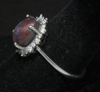 Vintage Star Sapphire/Ruby Sterling Silver Ring - Size 10