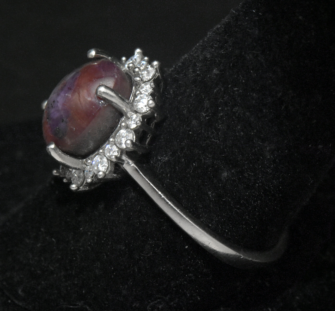 Vintage Star Sapphire/Ruby Sterling Silver Ring - Size 10