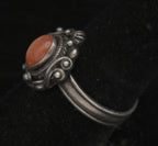 Vintage Handmade Sunstone Sterling Silver Ring - Size 7.5