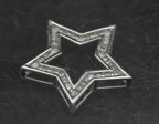 Vintage 10k White Gold and Diamonds Star Slide Pendant