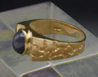 Vintage Synthetic Star Sapphire Gold Plated Salesman Sample Ring - Size 10
