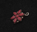 Vintage Sterling Silver and Red Enamel Pendant