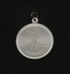 Vintage Sterling Silver "Sunday's Child" Birthday Charm Inscribed