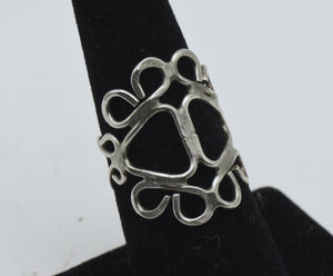 Vintage Handmade Sterling Silver Finger Ring - Size 6.25
