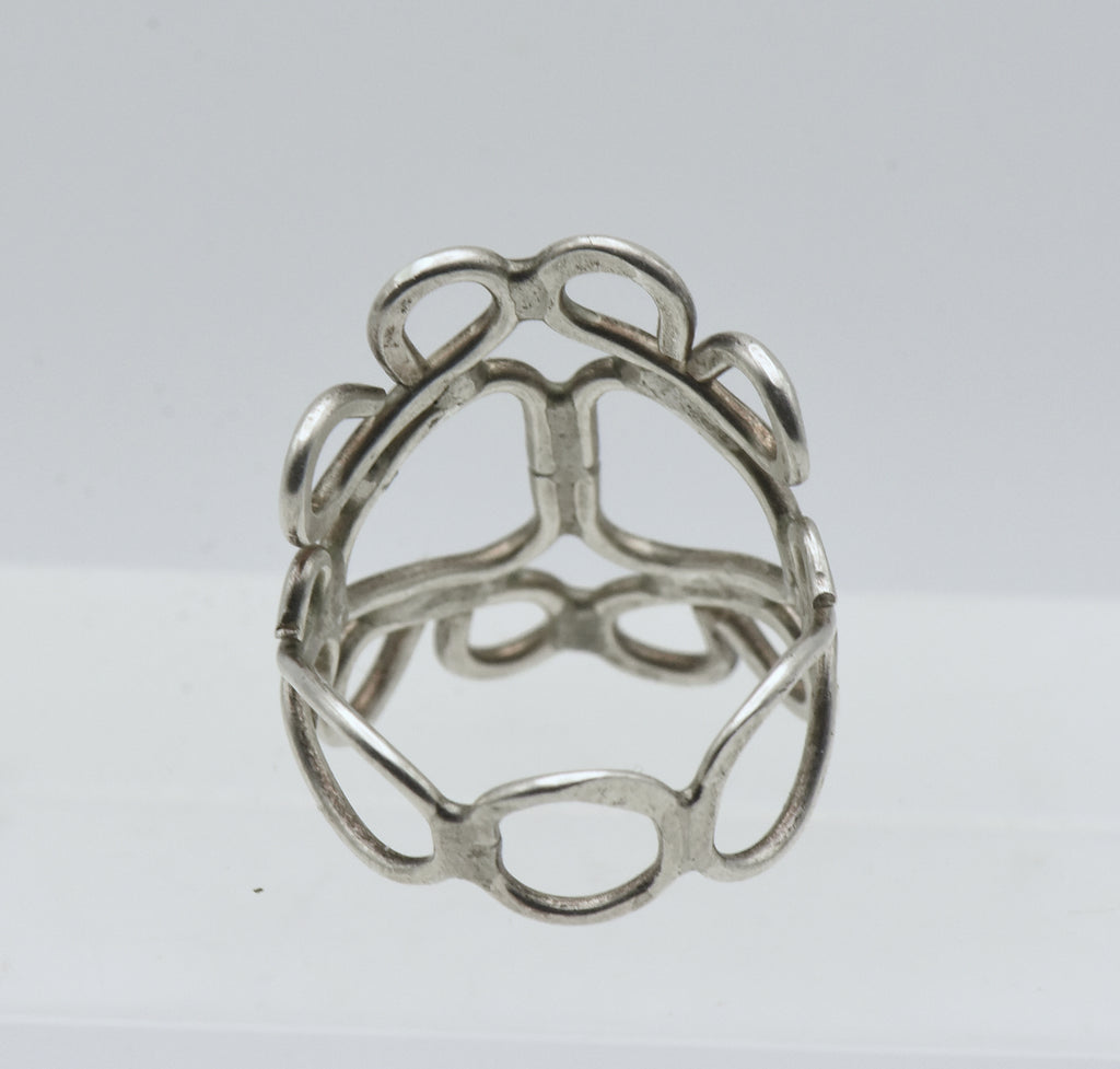 Vintage Handmade Sterling Silver Finger Ring - Size 6.25