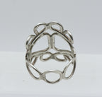 Vintage Handmade Sterling Silver Finger Ring - Size 6.25