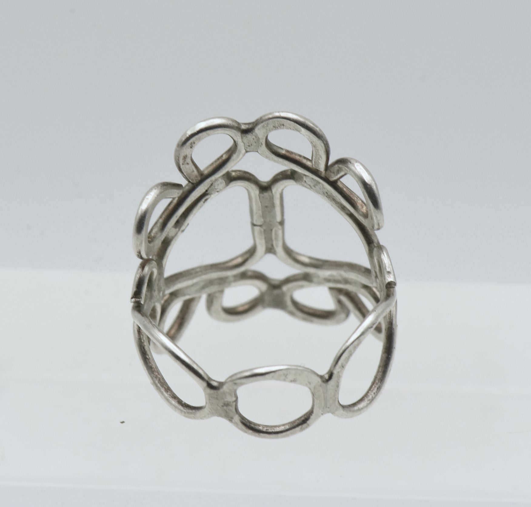 Vintage Handmade Sterling Silver Finger Ring - Size 6.25