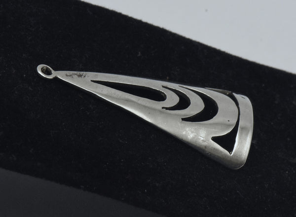 Vintage Handmade Sterling Silver Modern Design Pendant